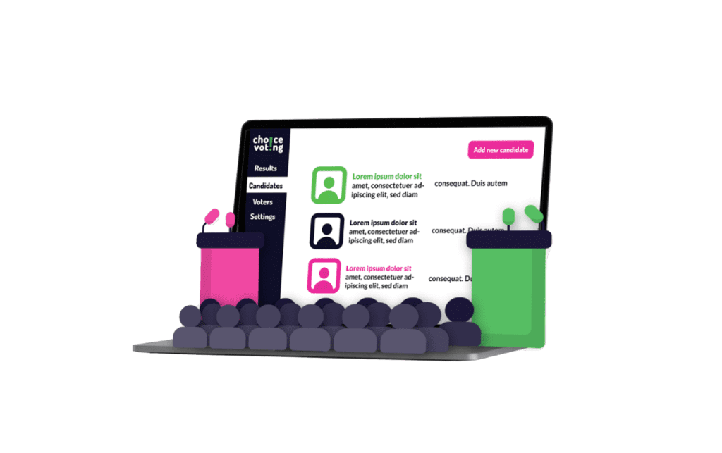 effortless online voting adding candidates